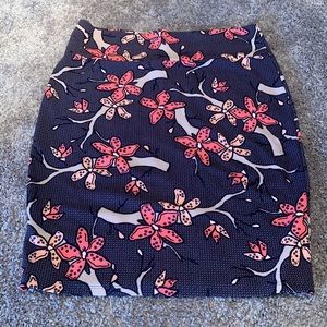 Floral bodycon skirt